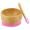 Acorn Baby Bamboo Baby Bowl and Silicone Baby Spoon Set for Solid Food